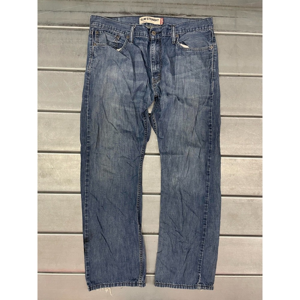 VTG Levis 514 Jeans Mens 36X30 Blue‎ Medium Wash Denim Slim Straight 100% Cotton